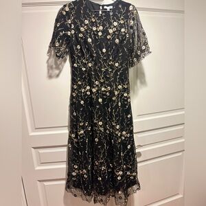 Embroidered Tulle Maxi Dress